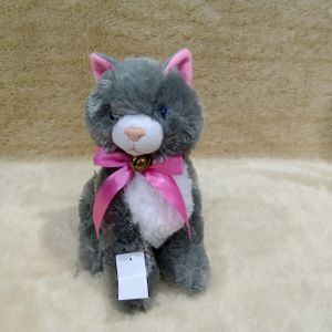 Boneka kucing Pita Sit Cat Bahan Rasfur 2 Ukuran