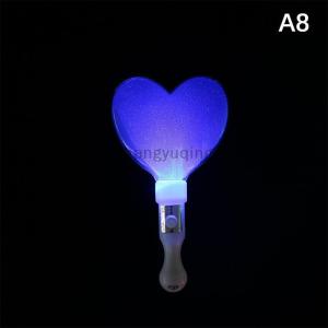 [COD] zhangyuqing 1Pc Colors Change LED Glow Stick Heart Star Shape Luminous Concert Cheering Tube Wedding Party Light Stick