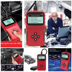 Máy quét đọc xóa lỗi xe hơi OBD2 cắm sử dụng trực tiếp màn hình led không cần cài đặt