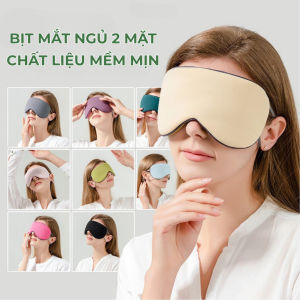 Bịt Mắt Ngủ 2 Mặt Nóng Lạnh Che Sáng 100% Êm Ái – Mặt Nạ Ngủ Giảm Mỏi Mắt Hỗ Trợ Ngủ Sâu Freesize