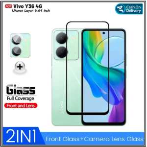 Paket 2in1 Tempered Glass Vivo Y19s 4G Y100 4G Y100 5G Y28 4G NFC Y27 4G Y36 4G Y02 Y91 Y93 Y95 Y91C Screen Guard Free Camera