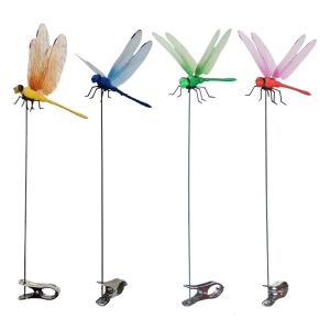 Simulated Dragonflies Insert Clip Easyly Install Weatherproofed Garden Accessories for Outdoor Use