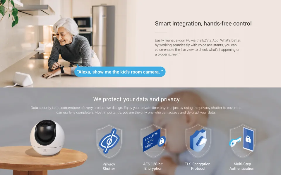 EZVIZ H6 3K Smart Home WiFi Security Camera - AI-Powered Human/Pet  Detection / Two-Way Calling / Loud Noise Detection | Lazada PH