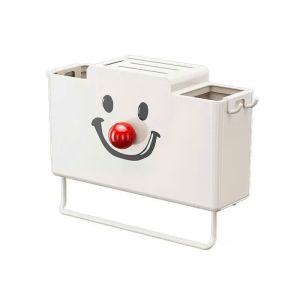 Giá Để Dao Đũa Muỗng Treo Tường – Kệ Sắp Xếp Dụng Cụ Bếp Nhiều Ngăn Có Móc 2 Bên Và Thanh Treo Khăn