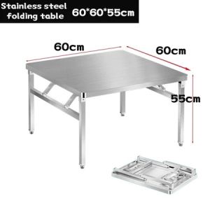 304 Stainless Steel Folding Table Meja For Home Bench Table Foldable Dining Portable Table Kitchen Table Dining不锈钢折叠桌现货