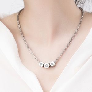 Power Ionics INFINITY Series New Trendy Fashion Jewelry Women Germanium 3mm Chain Necklace Free Engraved Gifts