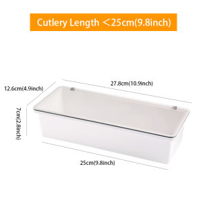 Dust-Resistant Plastic Silverware Organizer - Flatware Tray with Lid - Utensil Holder - Flatware Organizer with Cover - Cutlery Drawer Organizer with Lid - Ideal Housewarming Gift Silverware Tray - Chopsticks Box - Fork and Spoon Storage