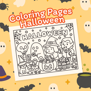 Kidee ภาพระบายสี Halloween กระดาษหนาคุณภาพดีมี 7 ภาพ ฝึกสมาธิ คลายเครียด