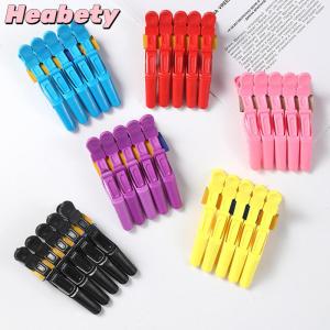 Heabety 5pcs lot Plastic Hair Clip Hairdressing Clamps Claw Section Alligator Clips Barber For Salon Styling Hair Accessories Hairpin