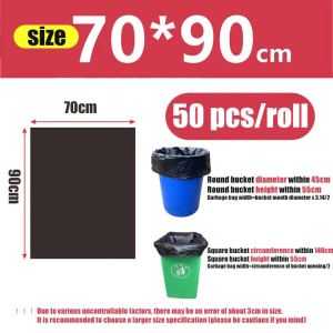 heavy duty black trash bags 50pcs thicken Big Rubbish garbage bag home commercial use small medium large extra large