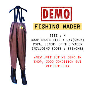 ASEA Fishing WADERS with BOOTS High Waist Fishing Pants Waterproof Seluar Pancing Kalis Air