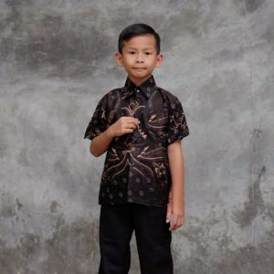 Batik Couple Keluarga Pasangan Ayah Ibu Anak Laki Perempuan Lengan Pendek Panjang Modern Sentani