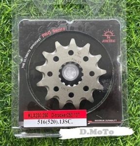 สเตอร์หน้า เหล็กไล่เบา 13 14 ฟัน ใส่ Kawasaki KLX230 KLX250 KLX300r และ D-Tracker250 98-16 (516)-สำหรับโซ่ขนาด 520