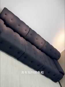 3D Knitted Fabric Cream style minimalist living room size dual-use straight row escopic multifunctional electric sofa bed