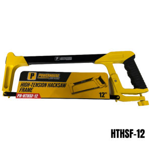 Buildmate x POWERHOUSE High-Tension Hacksaw Frame 12” Die Cast Aluminum Rubber Grip Handle Durable PHHT