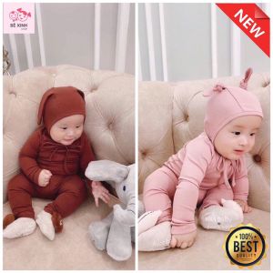 [ĐÁNG YÊU] Mũ Nón Tai Thỏ Cho Bé Trai Bé Gái Sơ Sinh Có Dây Buộc BX31 Chất Thun Gân Hàn Mềm Mại Ấm Áp Thấm Hút Mồ Hôi Siêu Đỉnh - Bé Xinh Shop