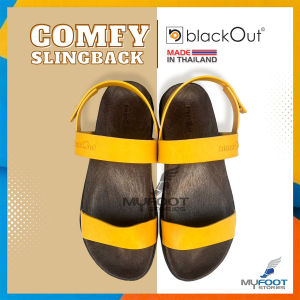 รองเท้าแตะ BlackOut Comfy Slingback รองเท้าแตะสวมรัดส้น รองเท้ายางกันลื่นสวมใส่สบาย พื้นเทาเข้มหูเทา