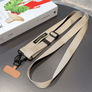 INVADER Double Buckle Mobile Phone Lanyard Sturdy Design Long Crossbody Cross-Body Phone Case Rope Material Halterneck Style Phone Hanging Chain Outdoor Travel