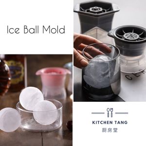 Silicone Ice Ball Mold Silicone Spherical Ice Cube Mold Whiskey Ice Ball Maker Round Ice Box冰球模具