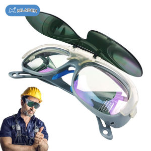 MLADEN Electric Welding Safety Goggles Flip Up Dual Lens Anti Splash Side Shield Side Guard Eye Protection