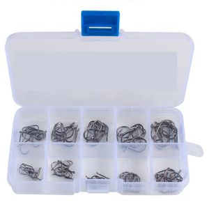 FIGHTINPC Single Circle Jig Head Size 3-12 Fishing Bait Fishing Tackle Fishing Accessories High-carbon Steel Lure Hooks Barbed Fishhooks Fishing Hooks Set Fishing Hook