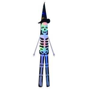 JOY TOY Hanging Glowing Halloween Decoration Ghost Skeleton LED Skull Flag Horror Props Ornament Flashing Light