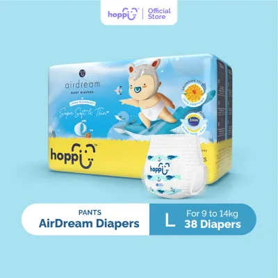 Hoppi AirDream Baby Diaper Pants M44/L38/XL32/XXL28 (1 Pack) 2mm Ultracore Technology