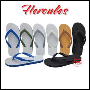 Hercules natural and original soft rubber classic mens flipflops in assorted colors