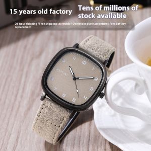 SW นาฬิกาควอตซ์ใช้ได้ทั้งชายและหญิงนาฬิกาข้อมือนักเรียนเข็มขัดหนังกลับดิจิทัลลำลองสำหรับข้อสอบ