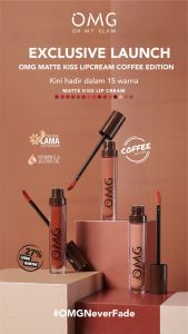 OMG Lip Cream Matte Oh My Glam: Lipstik Juicy Liptint & Serum Halal BPOM