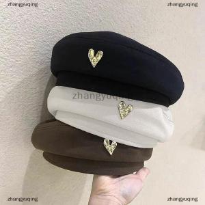 [COD] zhangyuqing Cotton Women Berets Winter Hats Vintage French Plaid Top Cap Painter Hat Autumn Winter Street Octagonal Beret Caps