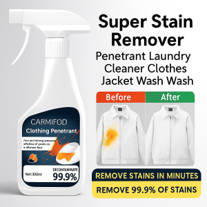 Strong Clothes Stain Remover Fast Acting Oil Rust Stain Removal Oil Stain Cleaner Agent Suitable For Colored Fabric Down Jacket