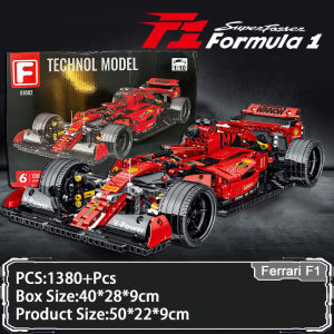 Mainan Blocks Remote control mobil balap F1 membangun blok mobil sport mainan mobil mainan mobil rakitan Ferrari