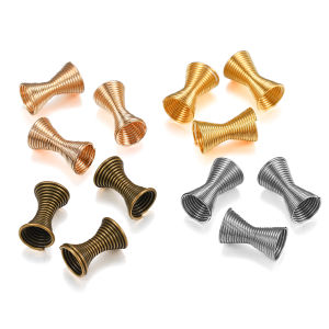30pcs/lot 12x7mm Funnel Metal Spring Spacer Connector Stoppers End Beads Caps For DIY Jewelry Making Supplies Accessories