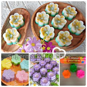 Cetakan Kue Agar Ager Loyang Mini Cup Jelly Coklat Puding Cake Mold Cetakan Motif Jasmine Isi 12pcs