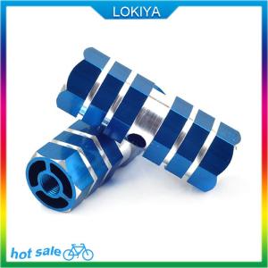 LOKIYA 2pcs nhôm M TB Xe Đạp Xe Đạp Một xle pedal chống trượt phía trước phía sau một xle chân PEGs xe đạp socle footrest đạp Phụ Kiện Xe Đạp