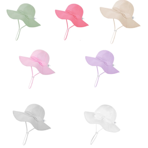 Baby Sun Hat Bucket Hat Bonnet Cotton Wide Brimmed Design Nursery Bucket Hat Bowknot for Infants