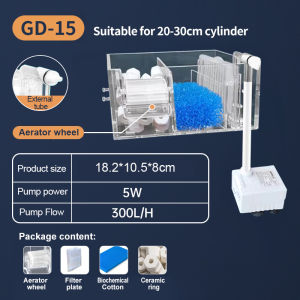 [Genuine] Filter for aquarium Includes water pump filter material 2-6 Grids Aquarium External Filter Box water purification circulation aquarium filter pump oxygen