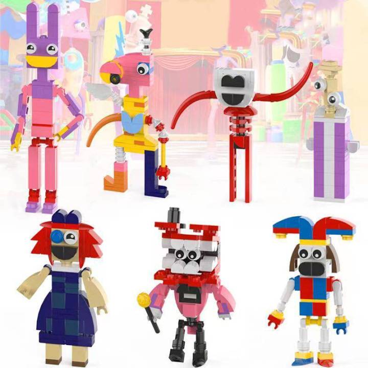 Digital Circus Building Toy Sets Compatible Lego; Amazing Circus  Pomni/Ragatha/Caine/Jaax/Gangle/Kinger/Zoooble Fgure Building Blocks 7 Sets  Horror TV