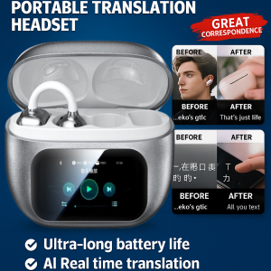 Wireless Ai Translation Earbuds 140 Languages Translator Bluetooth Headsets Noise Cancelling Asmr Headphones Long Battery Life Earphones