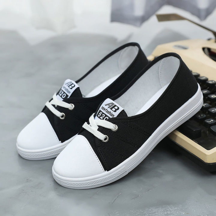 wtMei Small White Shoes Women's Low-cut Sneakers Summer Breathable Canvas  Shoes Comfortable All-match Shoes