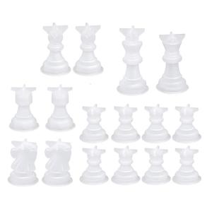 Chess Piece Silicone Mold 3D International Chess Resin Mold DIY Epoxy Resin Craft Mould Chocolate Baking Tools