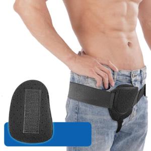 Post Surgeries Inguinal Hernia Belt Adjustable Support With Removable Pad Polyester Texture Suitable for Daily Wear
