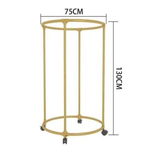 Metal Clothes Rack Stand Heavy Duty With Wheels 360° Rotating Clothes Rack Thickened Display Hanging Clothes Rack Movable Clothes Hanger Organizer For Bedroom Laundry Room Bathroom Balcony