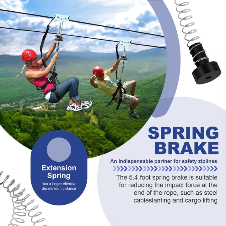 Zi Line Spring Zipline Spring Brake 165cm Stainless Steel Zip Line Spring Brake Heavy ...