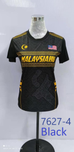 WANITA BAJU JERSI LENGAN PENDEK SLIM CUT MALAYSIA (CUTTING YANG KECIL)