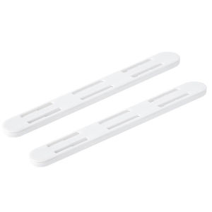 GG 2Pcs Set White Slides Drawer Sliding Rails Bin Tracks For Kitchen Bedroom Closet Slides Pullout Track Drawer Basket Pull Rail