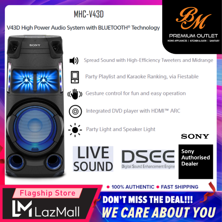 Sony Mhc V43d New Sony Music System SONY HIGH POWER AUDIO SYSTEM W