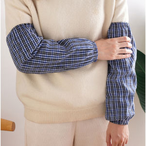 Extended Arm Sleeves Work Household Protection Cleaning Tools Plaid Oversleeves Factory Work Protection Home Oversleeves