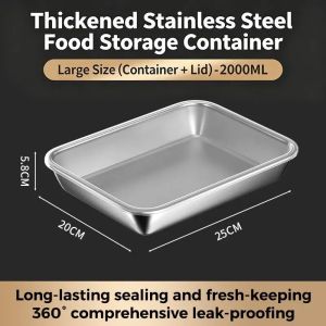 Kirilgu ⋔Stainless Steel Food Storage Containers with Airtight Lids Heat Resistant Reusable Eco-Friendly for Kids School Lunch P9M4Y